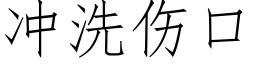 冲洗伤口 (仿宋矢量字库)