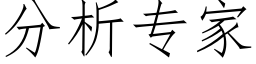 分析專家 (仿宋矢量字庫)