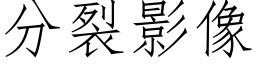 分裂影像 (仿宋矢量字庫)