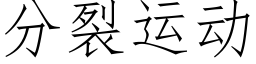 分裂運動 (仿宋矢量字庫)