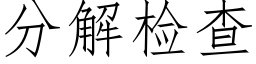 分解检查 (仿宋矢量字库)