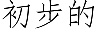 初步的 (仿宋矢量字庫)