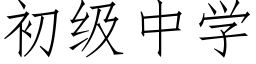 初级中学 (仿宋矢量字库)