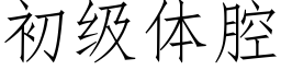 初级体腔 (仿宋矢量字库)