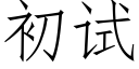 初试 (仿宋矢量字库)