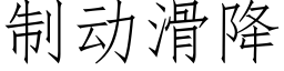 制動滑降 (仿宋矢量字庫)