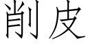 削皮 (仿宋矢量字库)