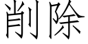 削除 (仿宋矢量字库)