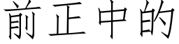 前正中的 (仿宋矢量字庫)