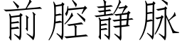 前腔靜脈 (仿宋矢量字庫)