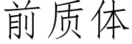 前質體 (仿宋矢量字庫)