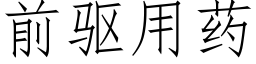 前驅用藥 (仿宋矢量字庫)