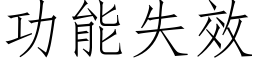 功能失效 (仿宋矢量字庫)