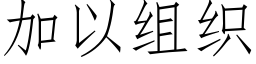 加以组织 (仿宋矢量字库)