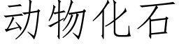 动物化石 (仿宋矢量字库)