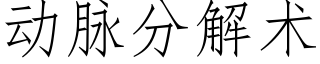 動脈分解術 (仿宋矢量字庫)