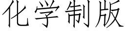 化學制版 (仿宋矢量字庫)