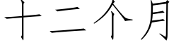 十二個月 (仿宋矢量字庫)