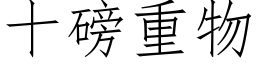 十磅重物 (仿宋矢量字庫)