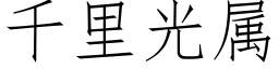 千里光属 (仿宋矢量字库)