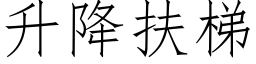 升降扶梯 (仿宋矢量字库)