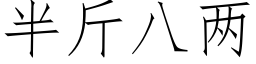 半斤八两 (仿宋矢量字库)