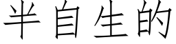 半自生的 (仿宋矢量字庫)