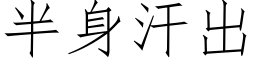 半身汗出 (仿宋矢量字库)