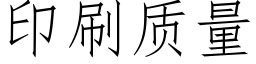 印刷质量 (仿宋矢量字库)