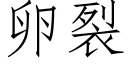 卵裂 (仿宋矢量字库)