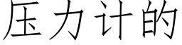 壓力計的 (仿宋矢量字庫)