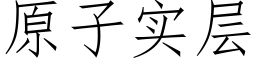 原子实层 (仿宋矢量字库)