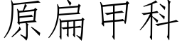 原扁甲科 (仿宋矢量字库)