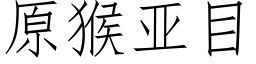 原猴亚目 (仿宋矢量字库)