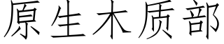 原生木质部 (仿宋矢量字库)