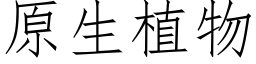 原生植物 (仿宋矢量字庫)