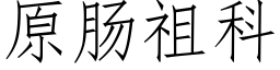 原肠祖科 (仿宋矢量字库)