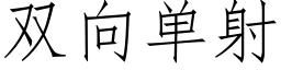 双向单射 (仿宋矢量字库)