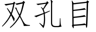 雙孔目 (仿宋矢量字庫)