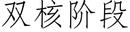 双核阶段 (仿宋矢量字库)