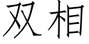 双相 (仿宋矢量字库)