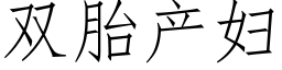 雙胎産婦 (仿宋矢量字庫)