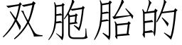 雙胞胎的 (仿宋矢量字庫)