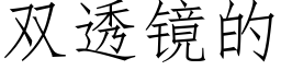 雙透鏡的 (仿宋矢量字庫)