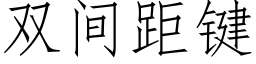 雙間距鍵 (仿宋矢量字庫)