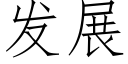 發展 (仿宋矢量字庫)