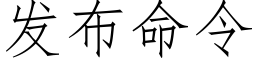 發布命令 (仿宋矢量字庫)