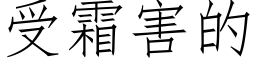 受霜害的 (仿宋矢量字库)