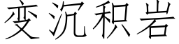 变沉积岩 (仿宋矢量字库)