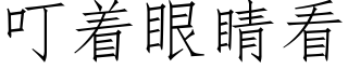 叮着眼睛看 (仿宋矢量字庫)